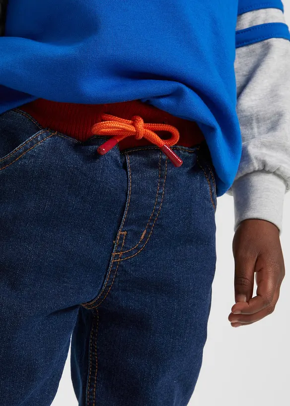 Termojeans med jerseyfoder för barn, bonprix