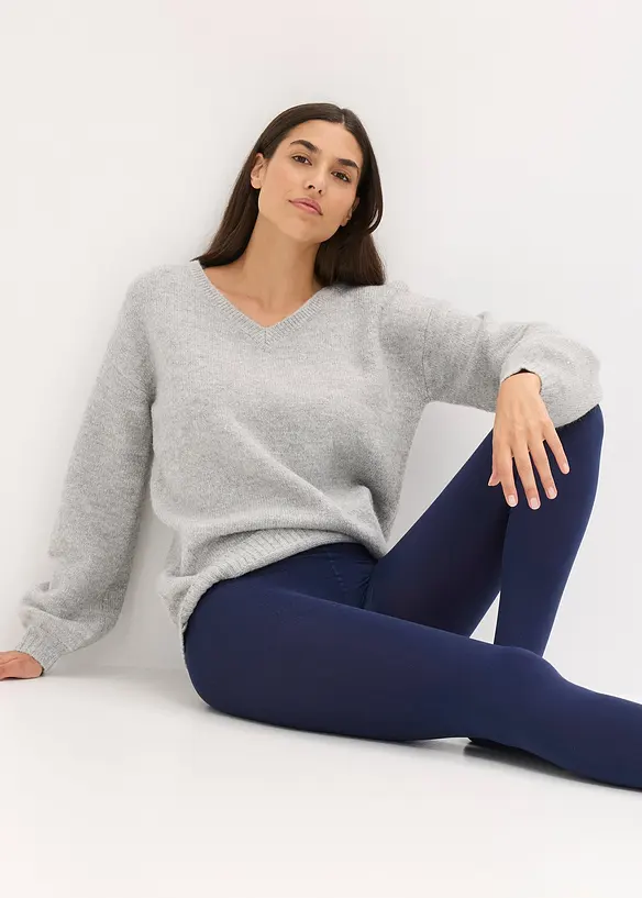 Termostrumpbyxa i fleece, 140 den, bonprix