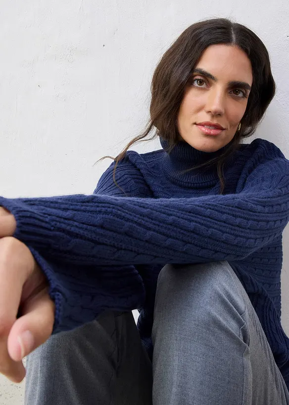 Tröja i merinoull, bonprix