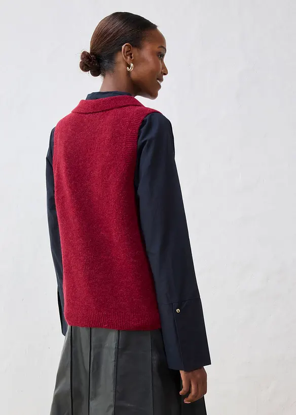 Slipover med alpackaull, bonprix