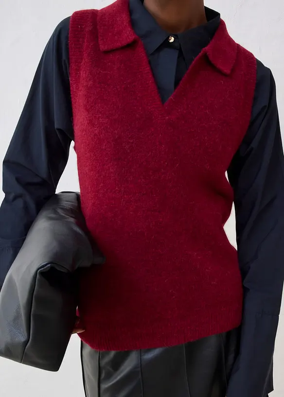 Slipover med alpackaull, bonprix