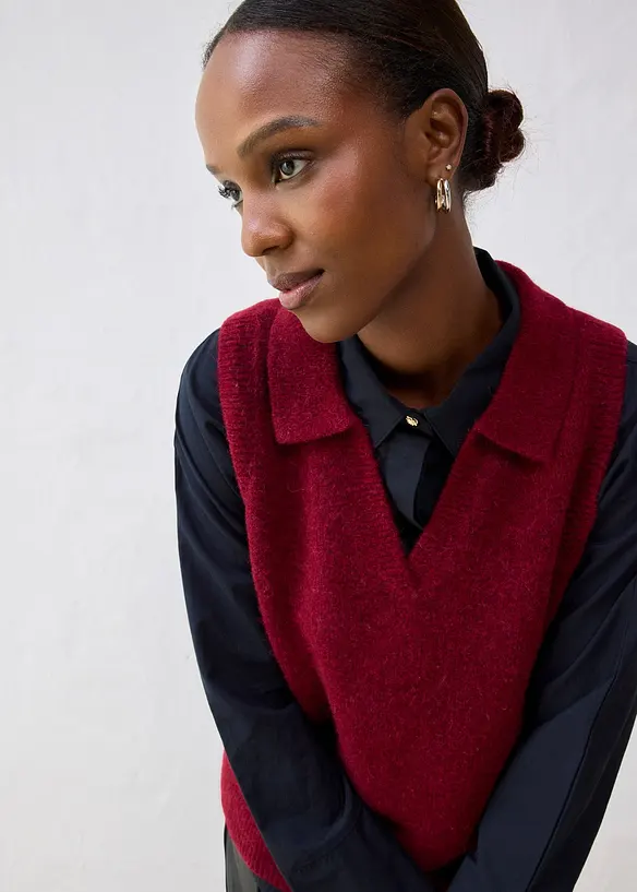 Slipover med alpackaull, bonprix