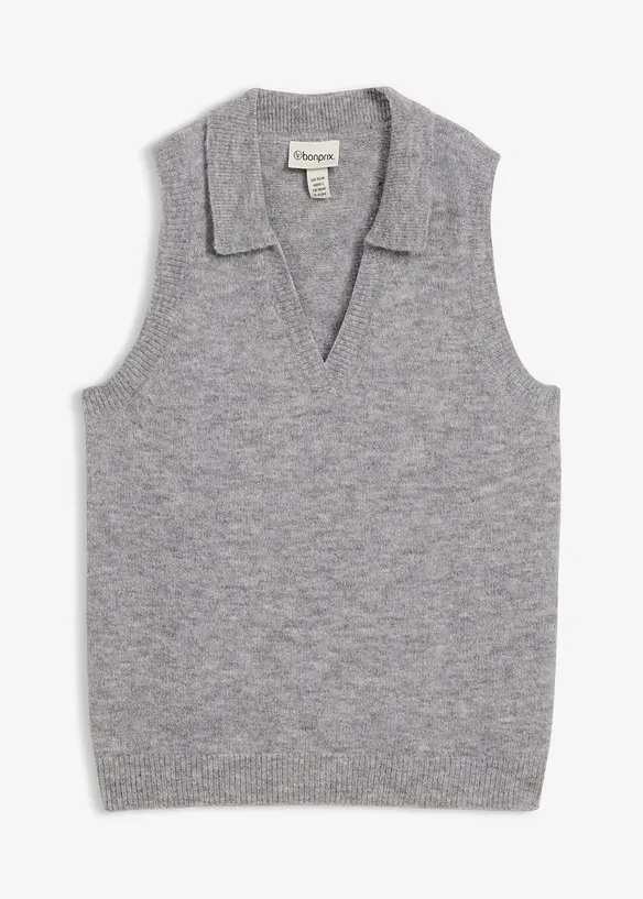 Slipover med alpackaull, bonprix