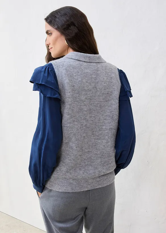 Slipover med alpackaull, bonprix