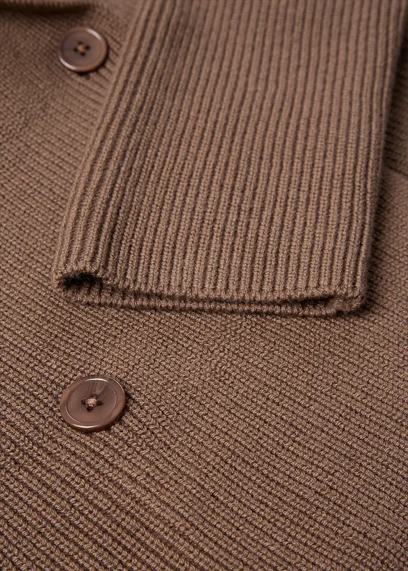 Cardigan i bomull och ull, bonprix