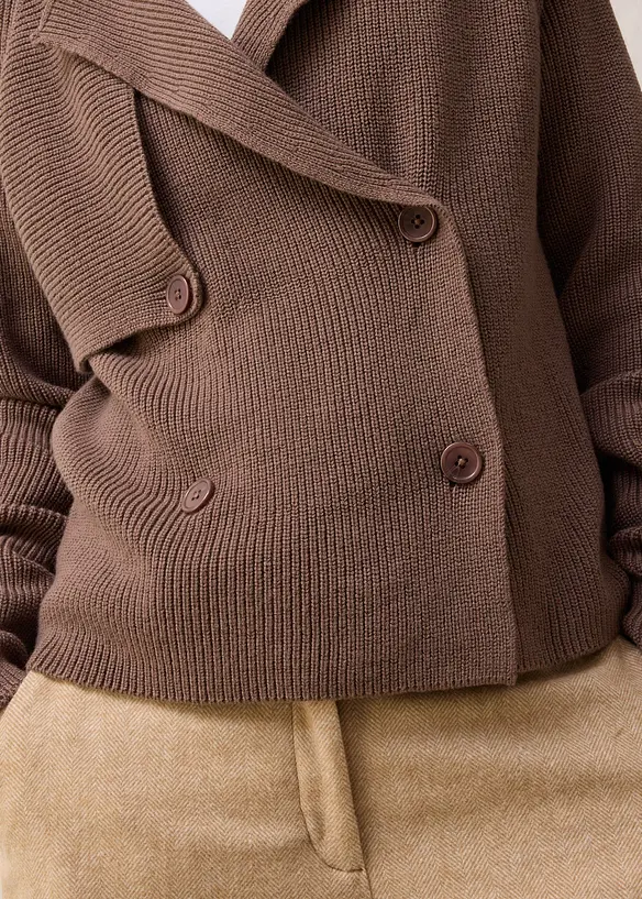 Cardigan i bomull och ull, bonprix