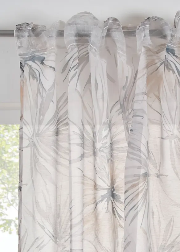 Mönstrad gardin (1-pack), bonprix