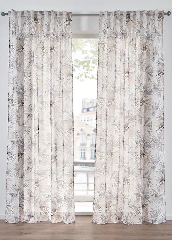 Mönstrad gardin (1-pack), bonprix