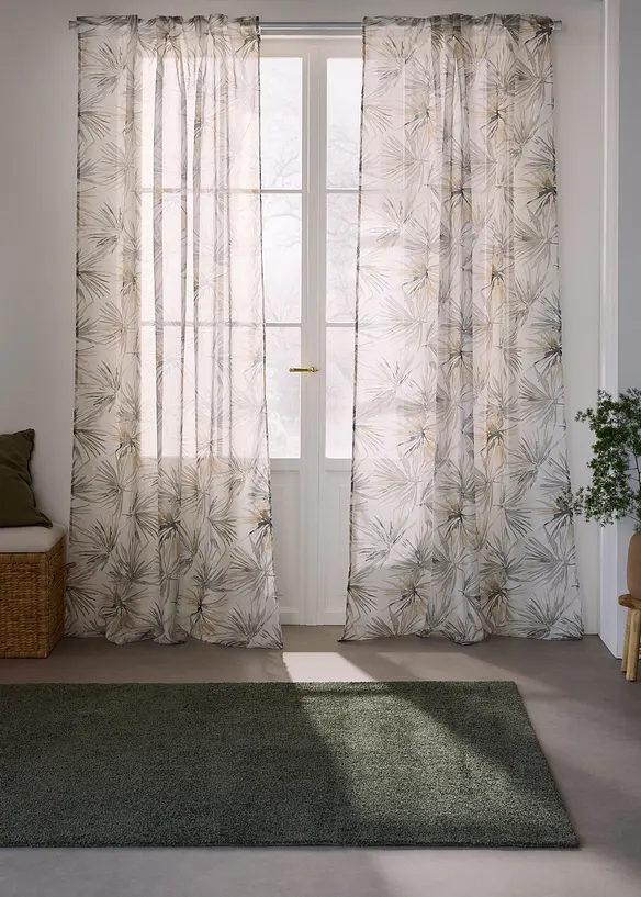 Mönstrad gardin (1-pack), bonprix