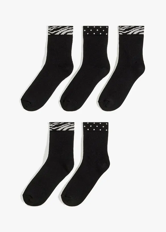 Halvlånga termostrumpor med ekologisk bomull (5-pack), bonprix