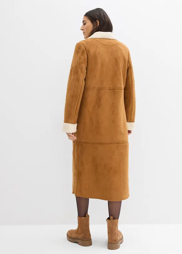 Kappa i skinnimititation med värmande teddyfoder, bonprix