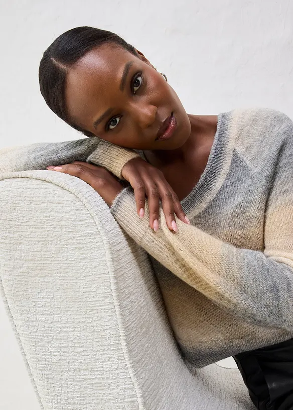 Tröja med ull och Lurex-garn, bonprix