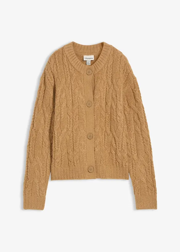 Grovstickad cardigan, bonprix