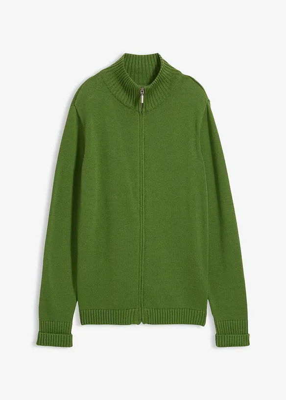 Stickad kofta av ekologisk bomull, bonprix