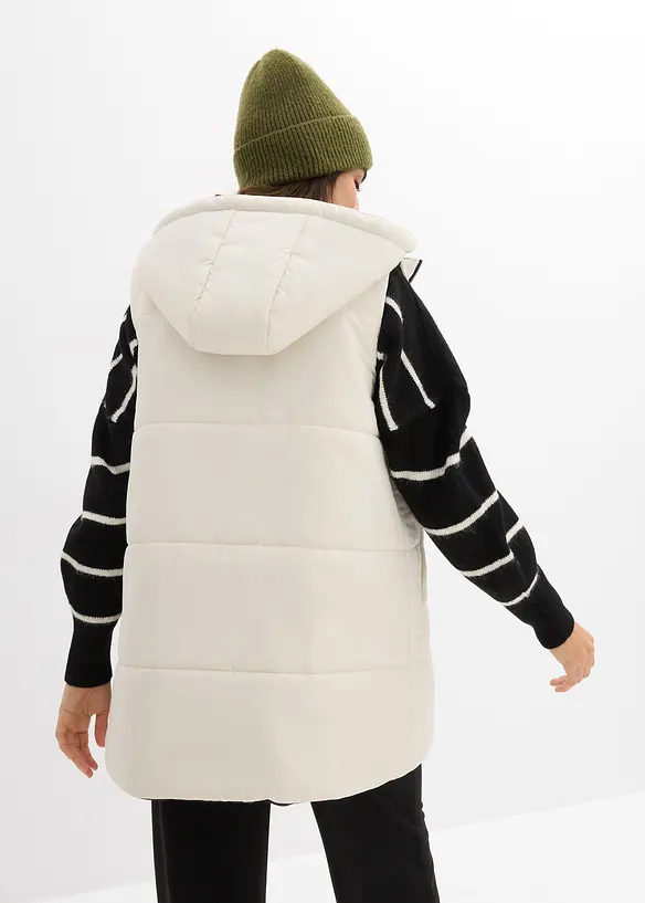 Fodrad och vändbar mammaväst med babyficka, bonprix