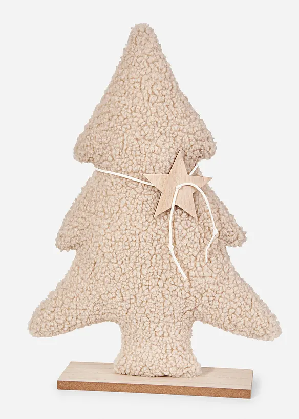 Prydnadsgran med teddymaterial, bonprix