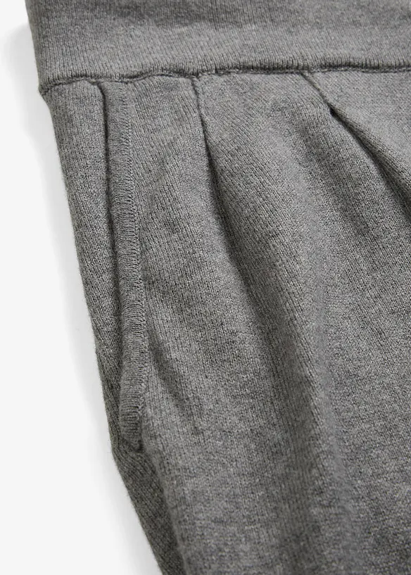 Stickad byxa av mjuk kashmirmix, bonprix