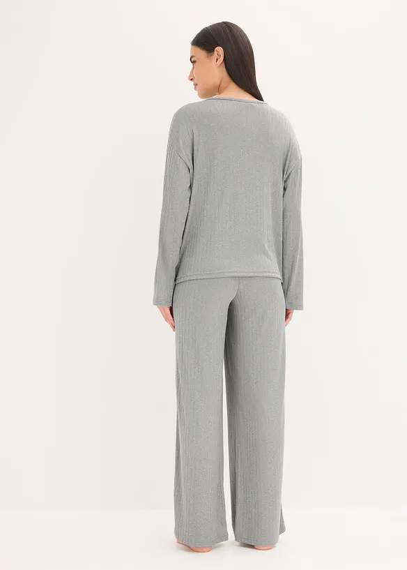 Pyjamas i mjuk pointellejersey, bonprix
