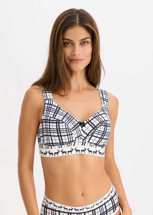 BH utan bygel med bomull (2-pack), bonprix