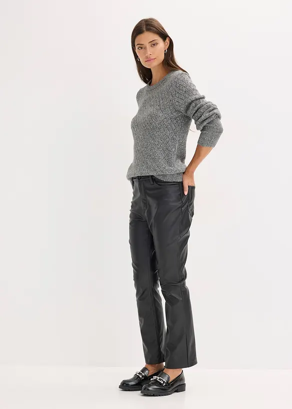 Hålmönstrad tröja, bonprix