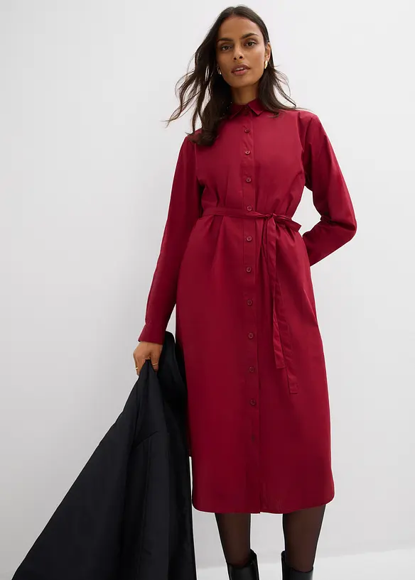 Mellanlång bomullsklänning, bonprix