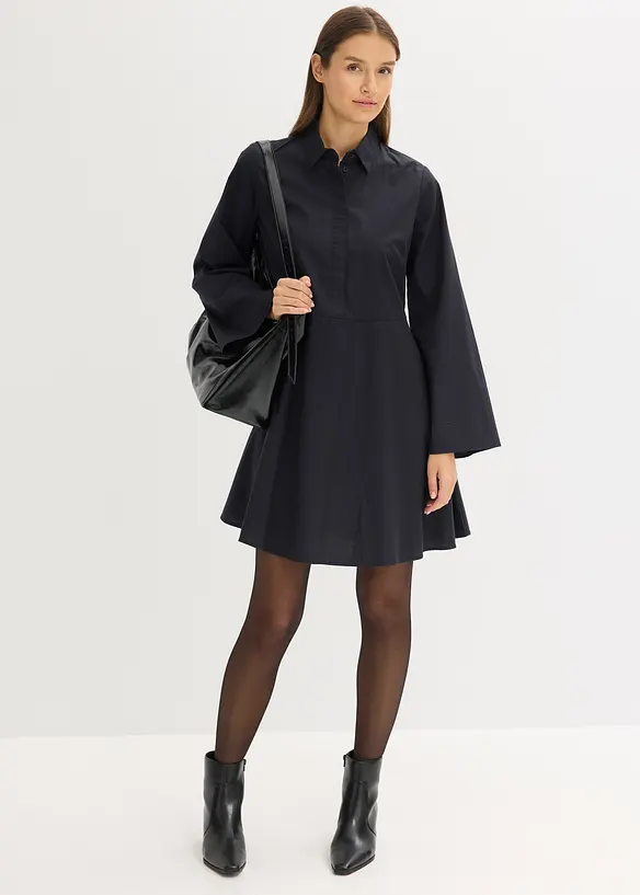 Skjortklänning i ren bomull, bonprix