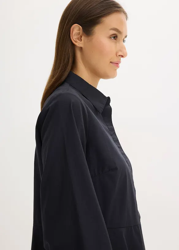 Skjortklänning i ren bomull, bonprix