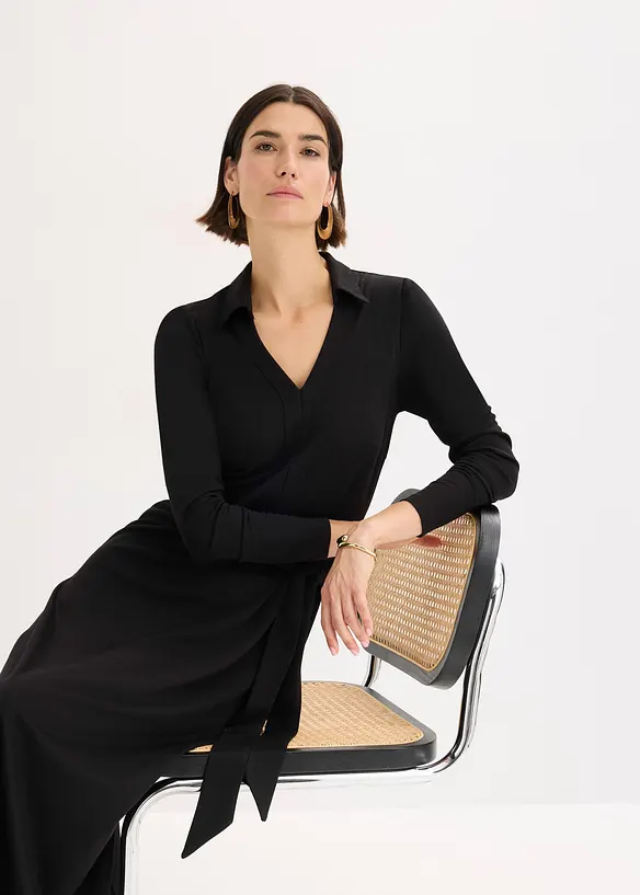 Skjortklänning med viskos, bonprix