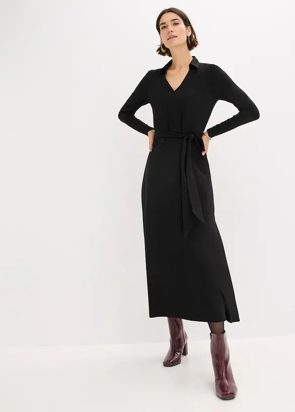 Skjortklänning med viskos, bonprix