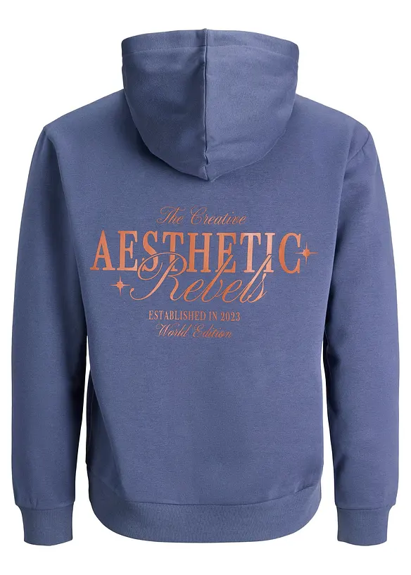 JJ REBEL-luvtröja med tryck på ryggen, J&J Rebel