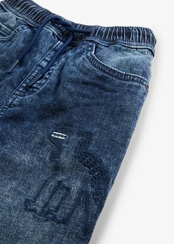 Dra på-jeans med jerseyfoder, Regular Fit, bonprix