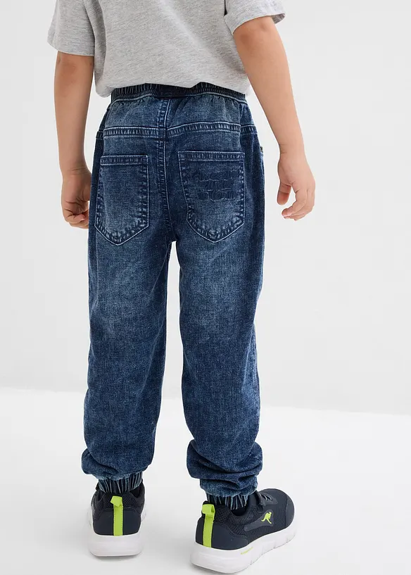 Dra på-jeans med jerseyfoder, Regular Fit, bonprix