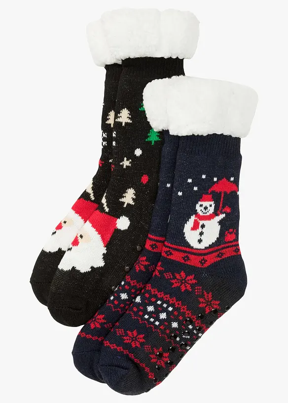 Mysstrumpor med teddyfoder (2-pack), bonprix