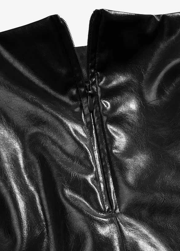 Kort kjol i skinnimitation, bonprix