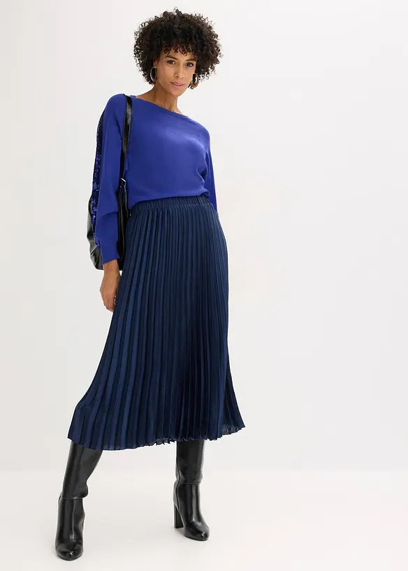 Finstickad tröja med paljetter, bonprix