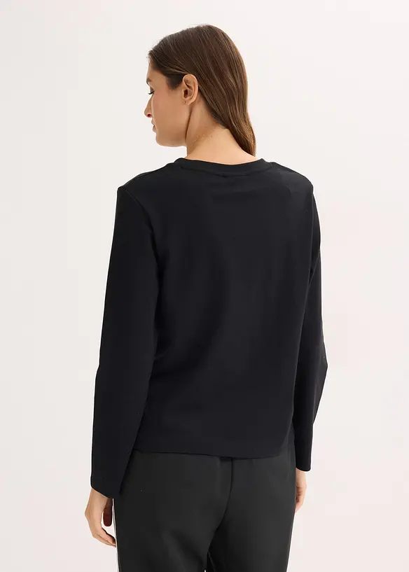 Långärmad topp av ekologisk bomull, bonprix