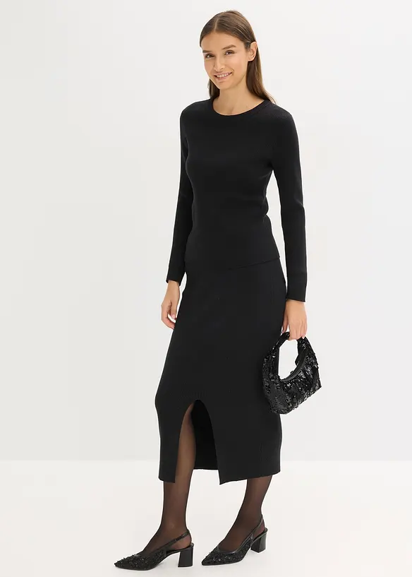 Finstickad tröja av mjuk viskosmix, bonprix