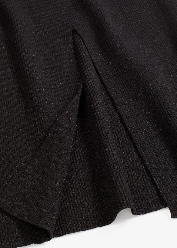 Finstickad kjol av mjuk viskosmix, bonprix