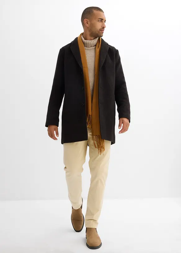 Kort kappa med ull, bonprix