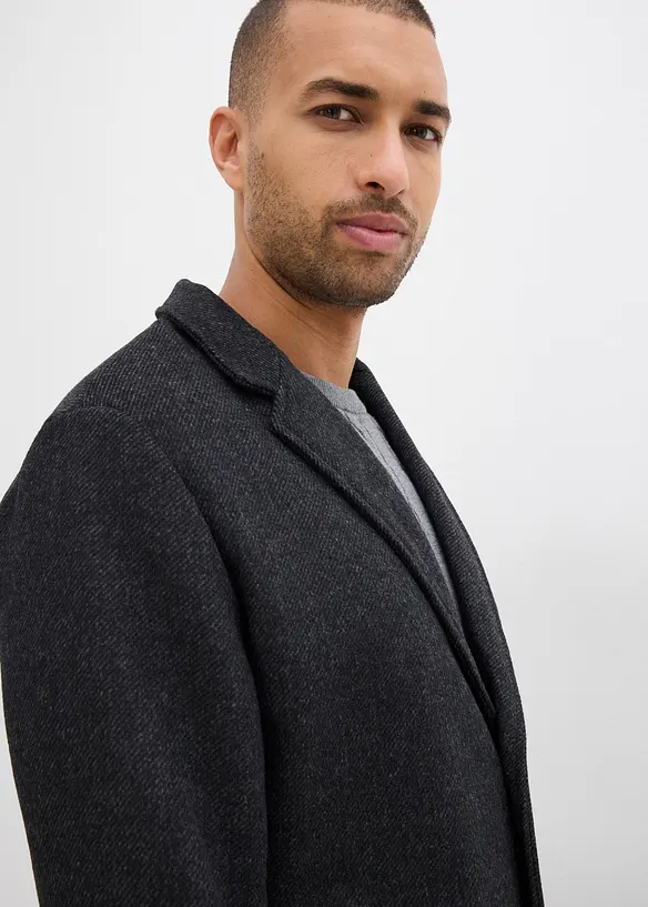 Kort kappa med ull, bonprix