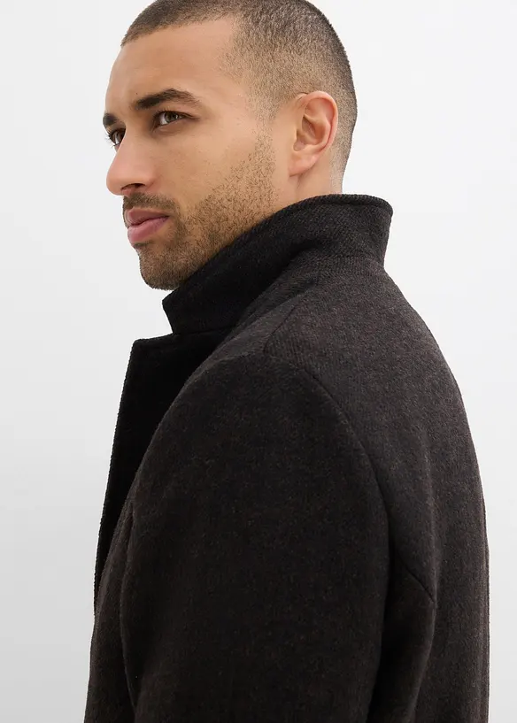 Kort kappa med ull, bonprix