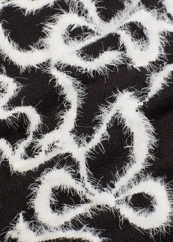 Jacquardstickad tröja av mjuk viskosmix, bonprix