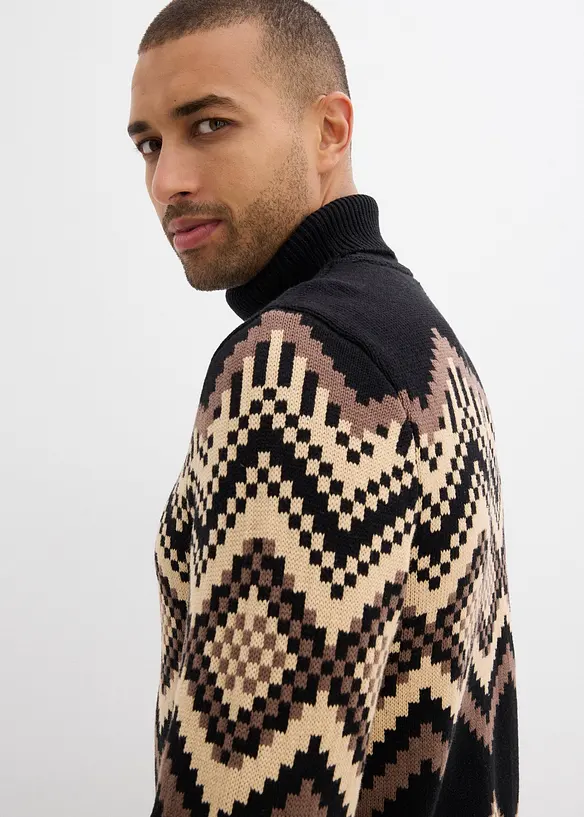 Polotröja med ikatmönster, bonprix
