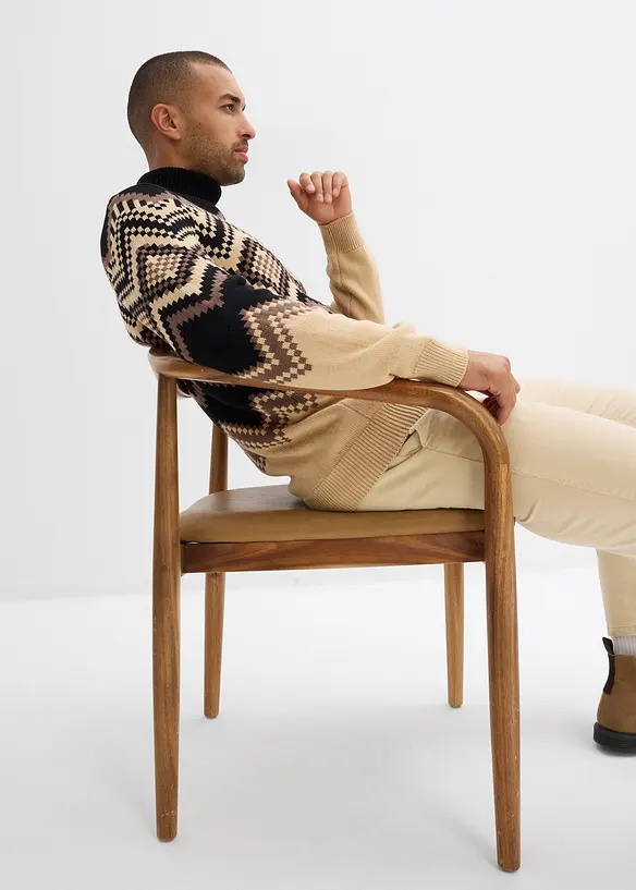 Polotröja med ikatmönster, bonprix