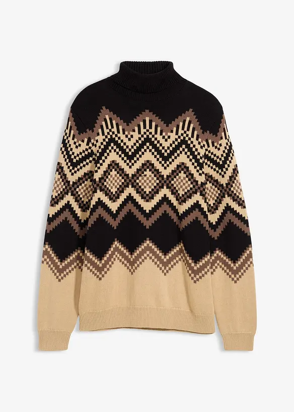 Polotröja med ikatmönster, bonprix