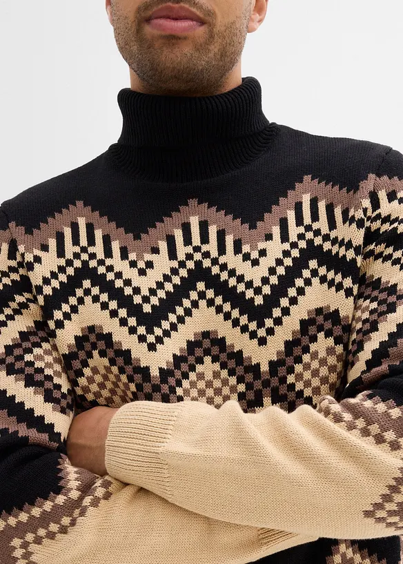 Polotröja med ikatmönster, bonprix