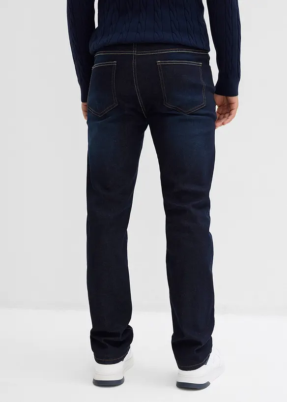 Fodrade jeans, Regular Fit, med mjukt jerseyfoder och resårlinning, bonprix