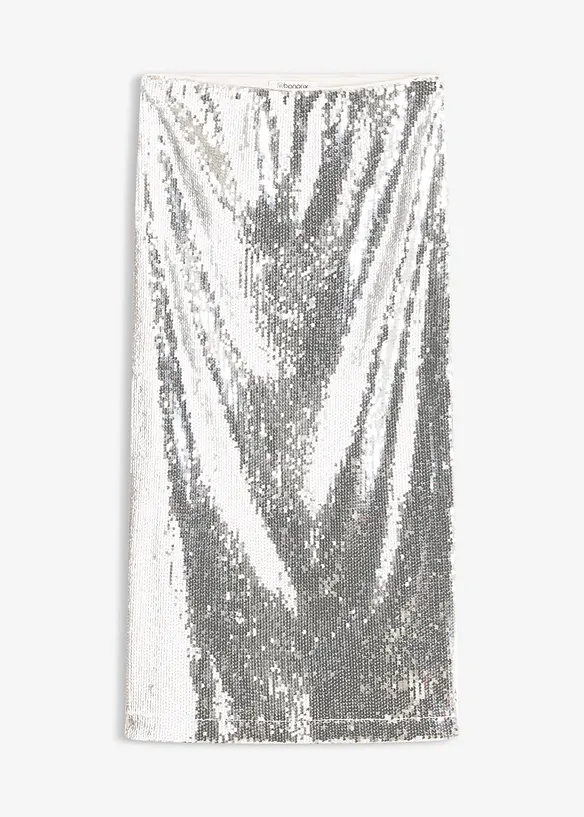 Paljettmidikjol, bonprix