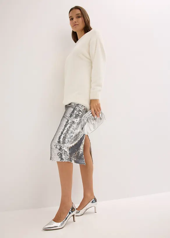 Paljettmidikjol, bonprix