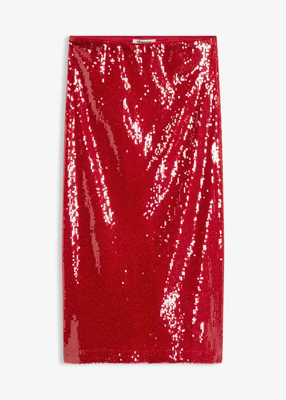 Paljettmidikjol, bonprix